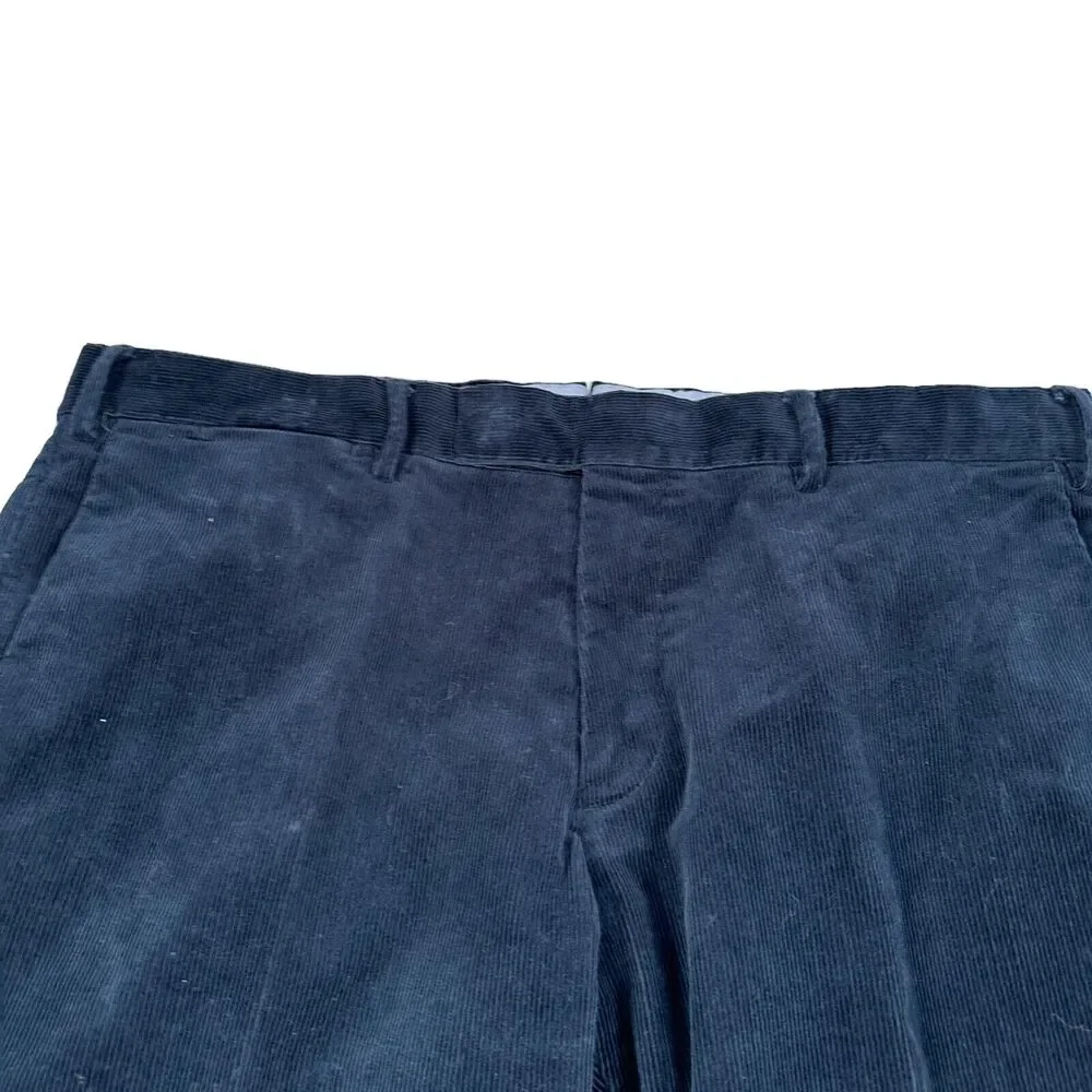 Polo Ralph Lauren Corduroy Pants Men’s 38 x 29.5 Navy Blue Blend Slim Fit Cotton